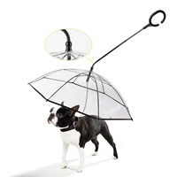 transparent pet umbrella dog c type umbrella pet raincoat rainy day dog walking umbrella with leash pet umbrella dog supplies