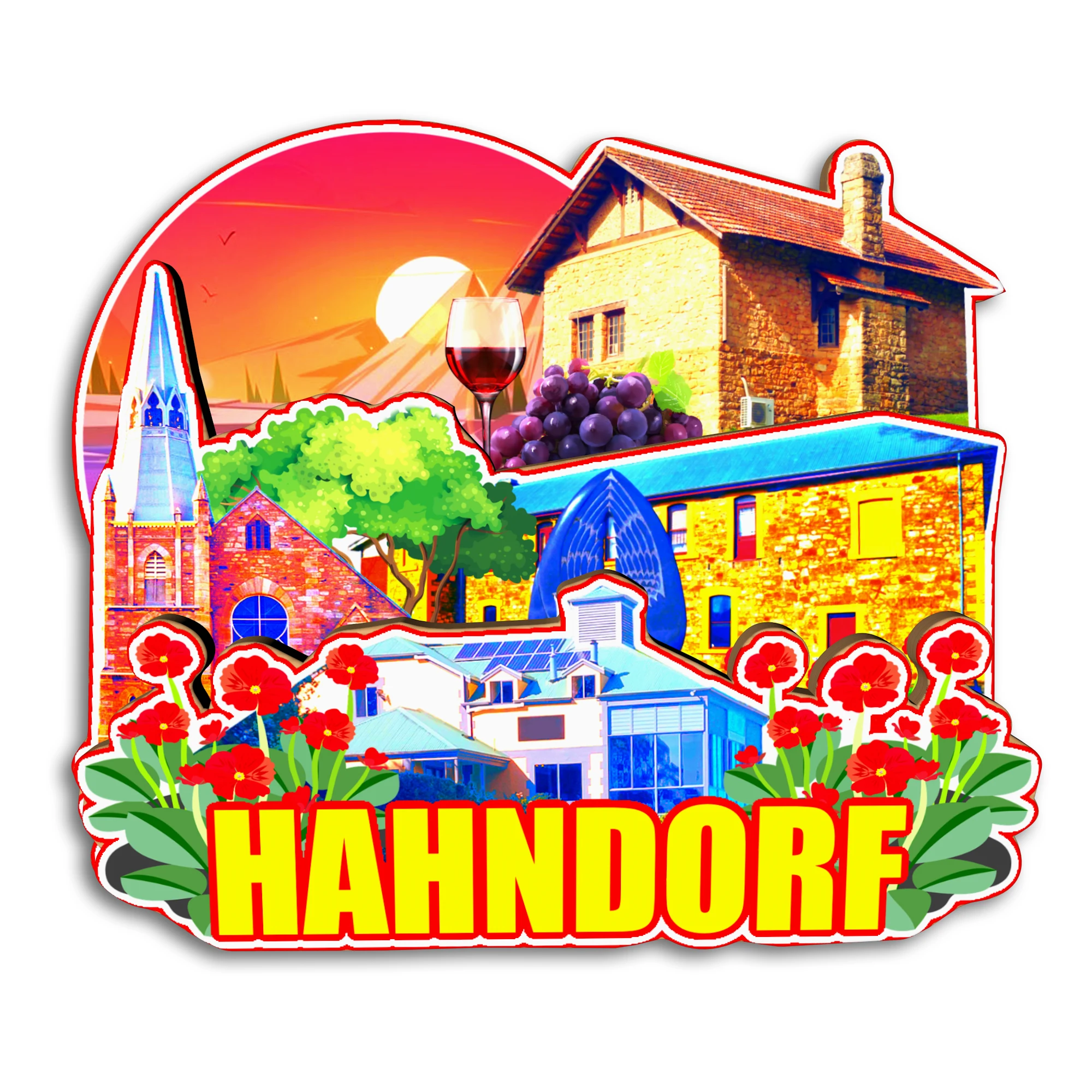 Фото Hahndorf Busselton Dubbo Coonabarabran Kalbarri Australia Магнит на холодильник Путешествия Сувенир Подарок Handmarde №2