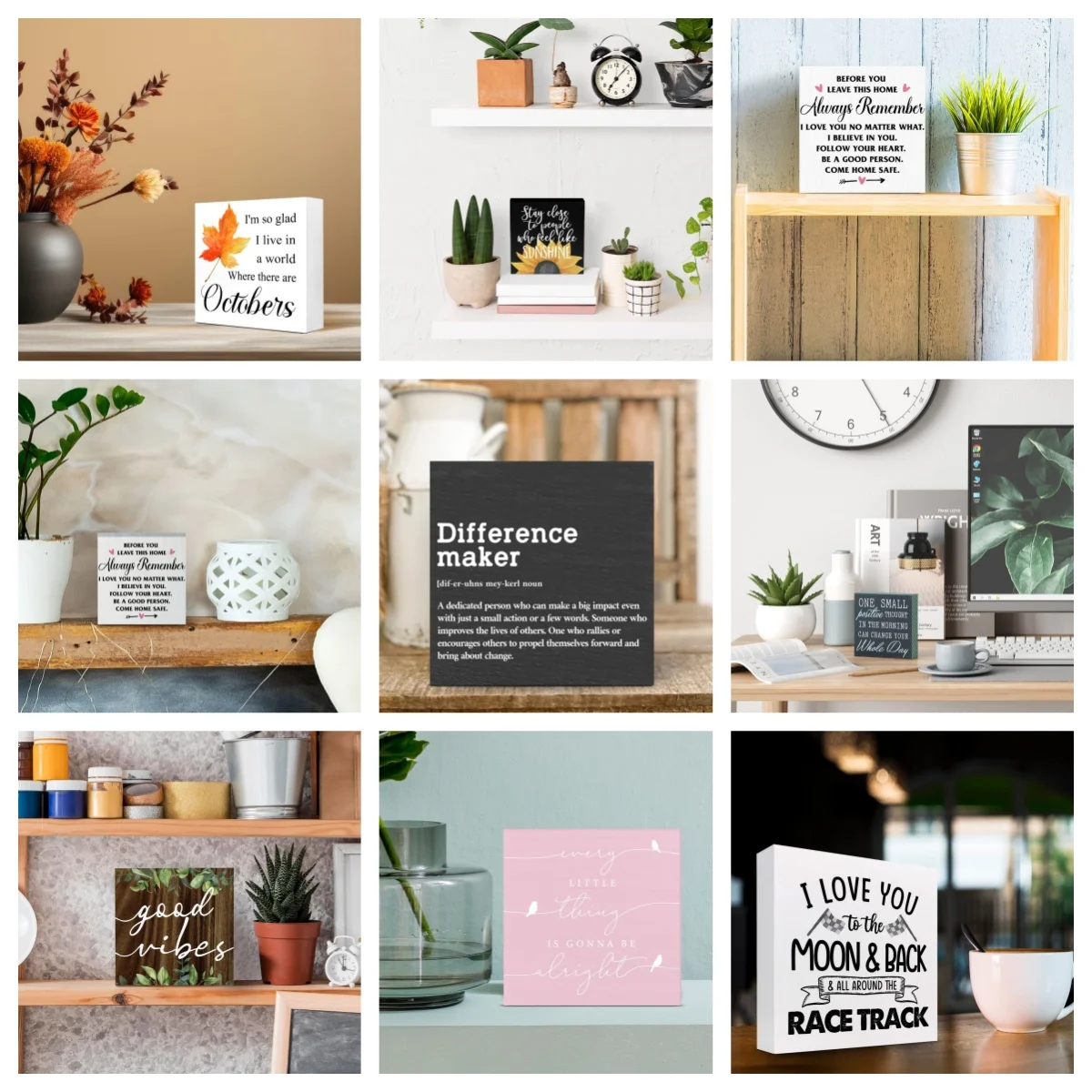 Привет Лето Деревянный Блок Знак В Пасторальном Стиле Декоративная Настольная