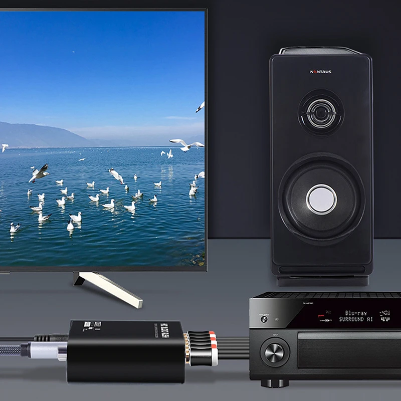5 1 CH HD аудио декодер SPDIF коаксиальный к RCA DTS AC3 оптический цифровой усилитель