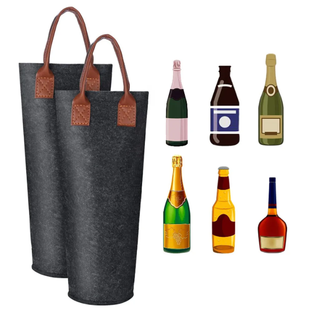 

Portable Packaging Party Wine Bag Bottle Carrier felt Gift Pouch Storage Holder Wrapping
