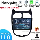 Автомагнитола для Peugeot 206 2001 - 2008 2 din android авто мультимедийный GPS трек Carplay 2din DVD