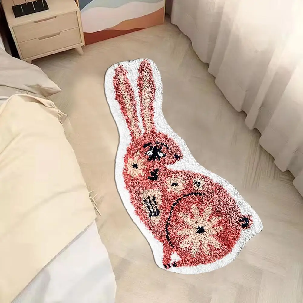 

2023 Year Of The Rabbit New Irregular Tufted Shape Carpet Bedside Rug Bedroom Home Absorbent Foot Mat Door Mat Thicken Doormat