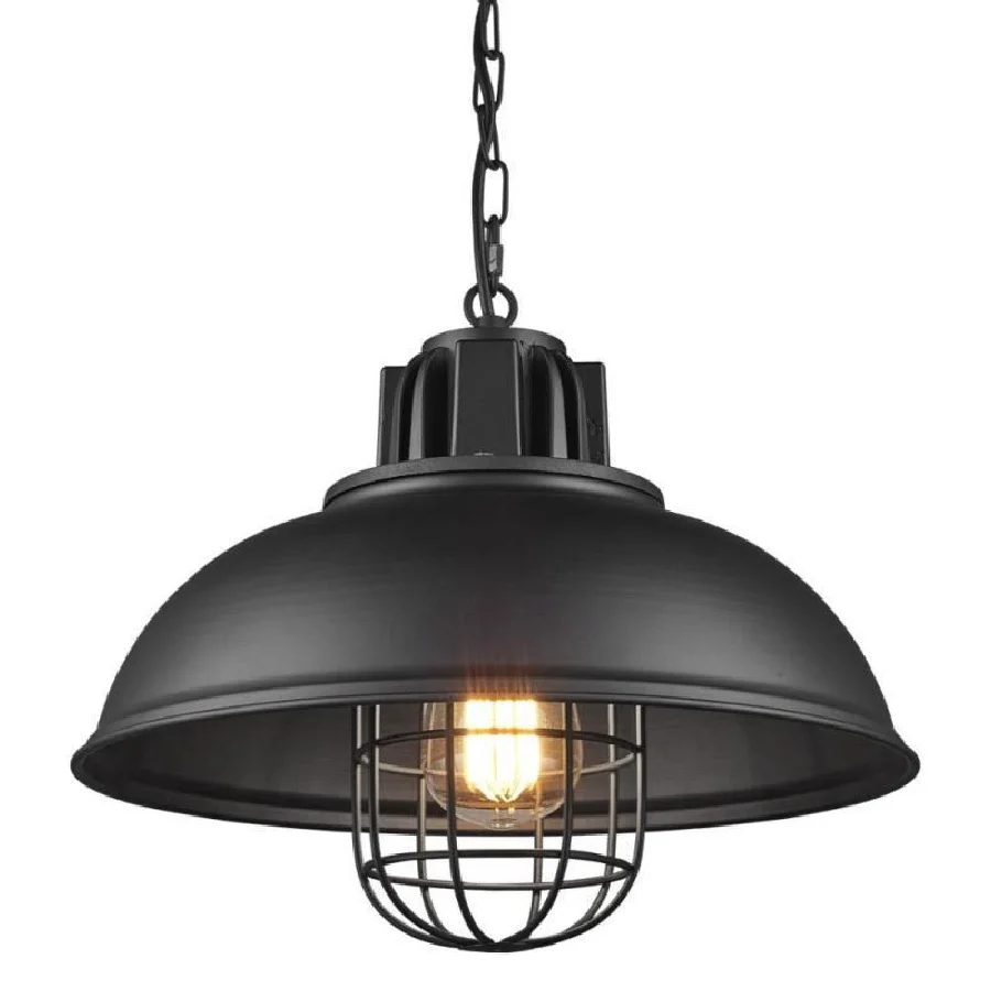 

Черная Подвесная лампа в стиле индастриал, железный минималистичный светодиодный светильник для бара, обеденного стола, кабинета, кафе, каб...