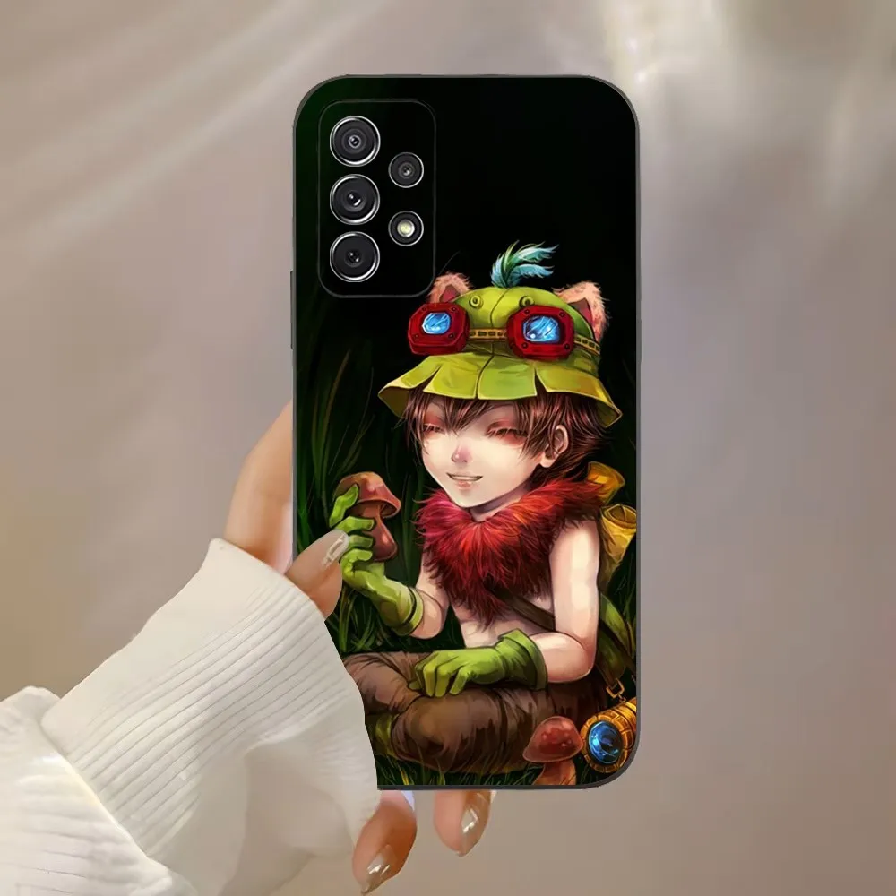 L-League of Legend T-Teemo Phone Case For Samsung Galaxy A91 A80 A73 A72 A71 A53A52 A32 A31A22 A21s A20 Black Cover