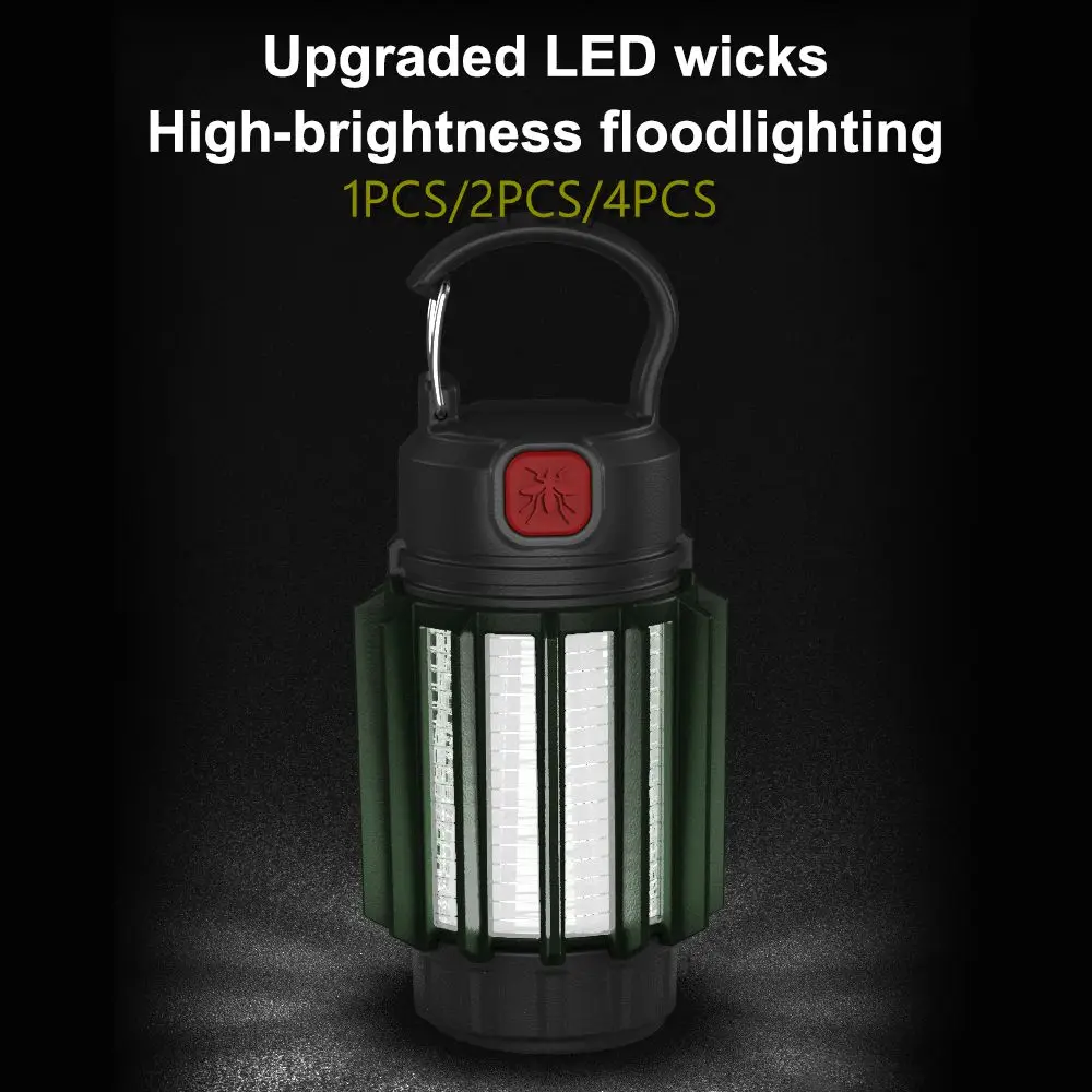 

1/2/4PCS Mini Camping Lanterns 4 Modes High-Brightness Emergency Light Hanging Outdoor Lamp Rechargeable Portable Flashlight