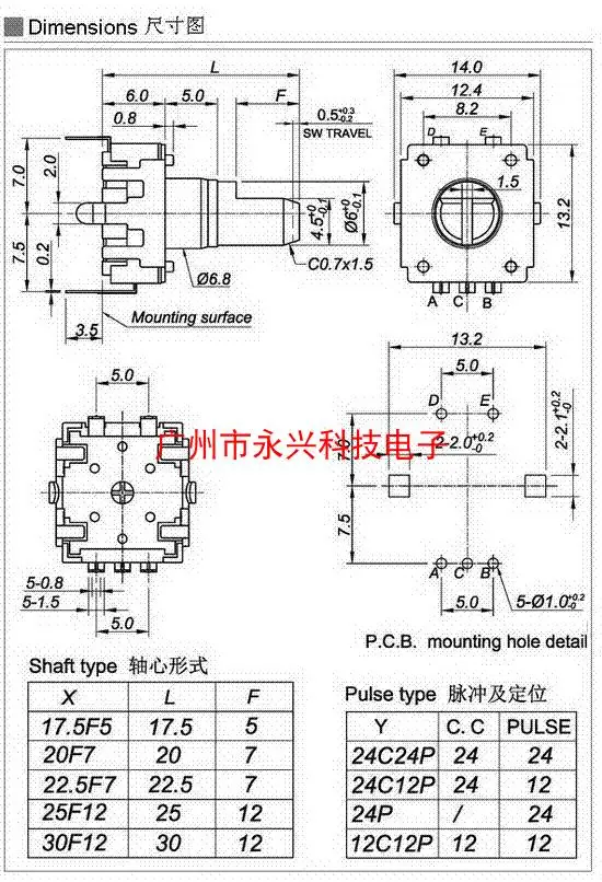 5 шт./лот EC12S ножной переключатель 24 карты точечное позиционирование 12 импульсный