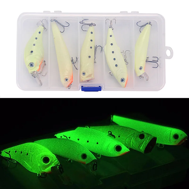 

Luya Bait Set Box Minuo Small Fat Man VIB Pencil Bopa 3D Fluorescence Simulation Submerged Dark Light Hard Bait Fishing Tackle