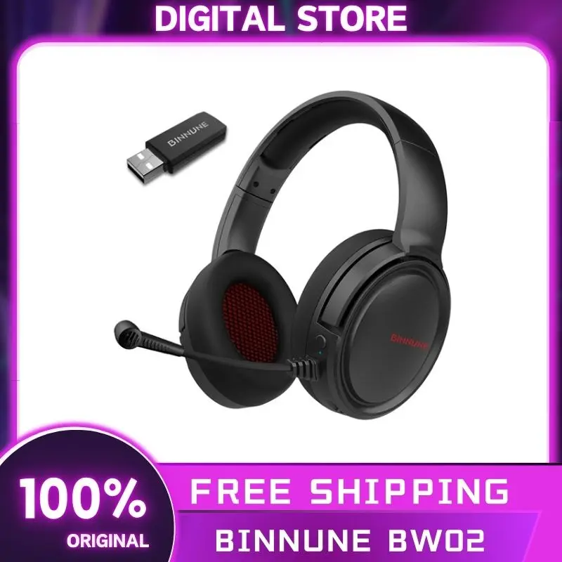 Игровая гарнитура Binnune Bw02 2 режима 4 г/Bluetooth беспроводная