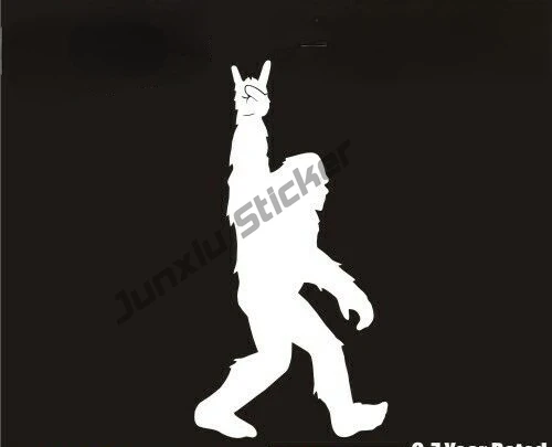

Sasquatch Bigfoot Rock on Funny DieCut Vinyl Window Decal Sticker Car Truck SUV Rear Windshield Creative Refit Sticker Decor