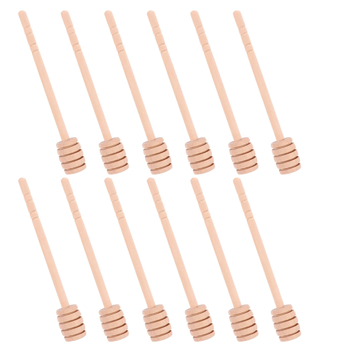 

12Pcs 15cm Wooden Honey Stirring Rod Honey Dipper Stick Server for Honey Jam