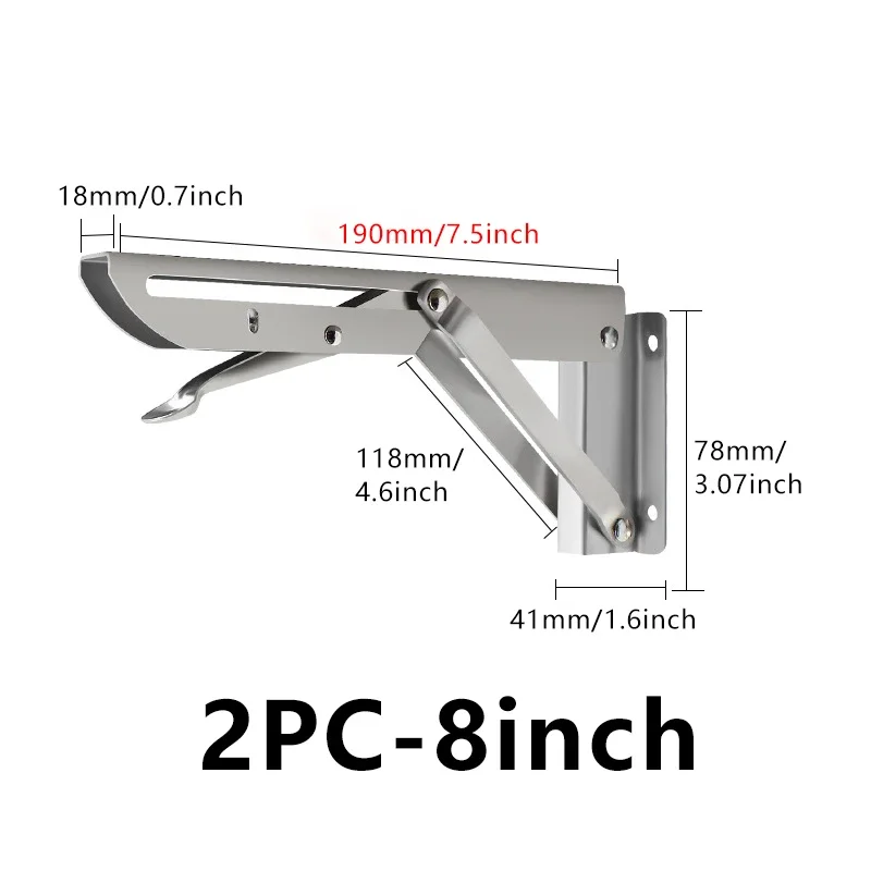 

Кронштейны из нержавеющей стали 8-18 дюймов регулируемые 2 шт