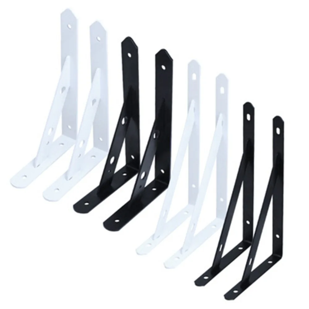 

Iron Black Triangular Support Frame L-Shaped Right Angle Bookshelf Bracket Corner Bracket Wall Shelf Floating Shelf