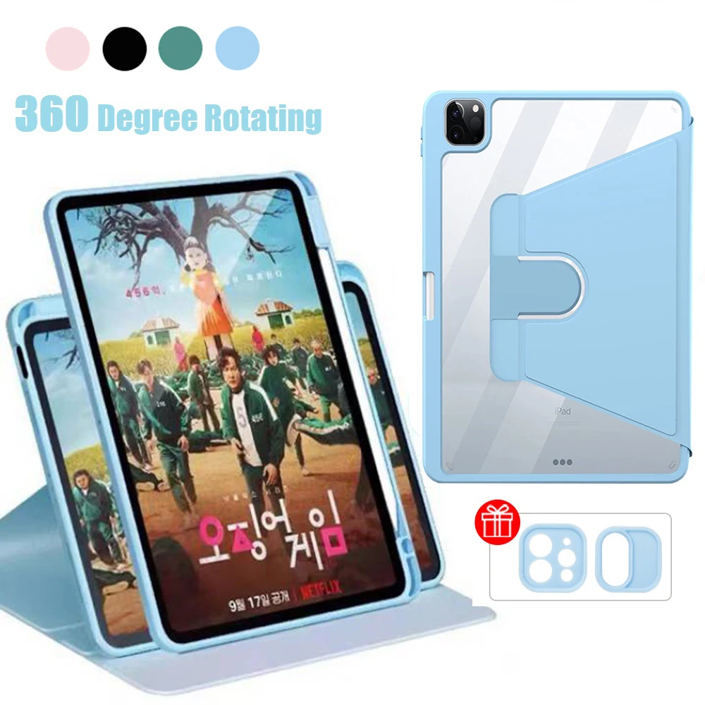 

Для нового iPad Air 2022 iPad 5-го 4-го поколения 10,9 дюйма с держателем для карандашей Гибридный Тонкий чехол для iPad Pro11 дюймов (3-го поколения)