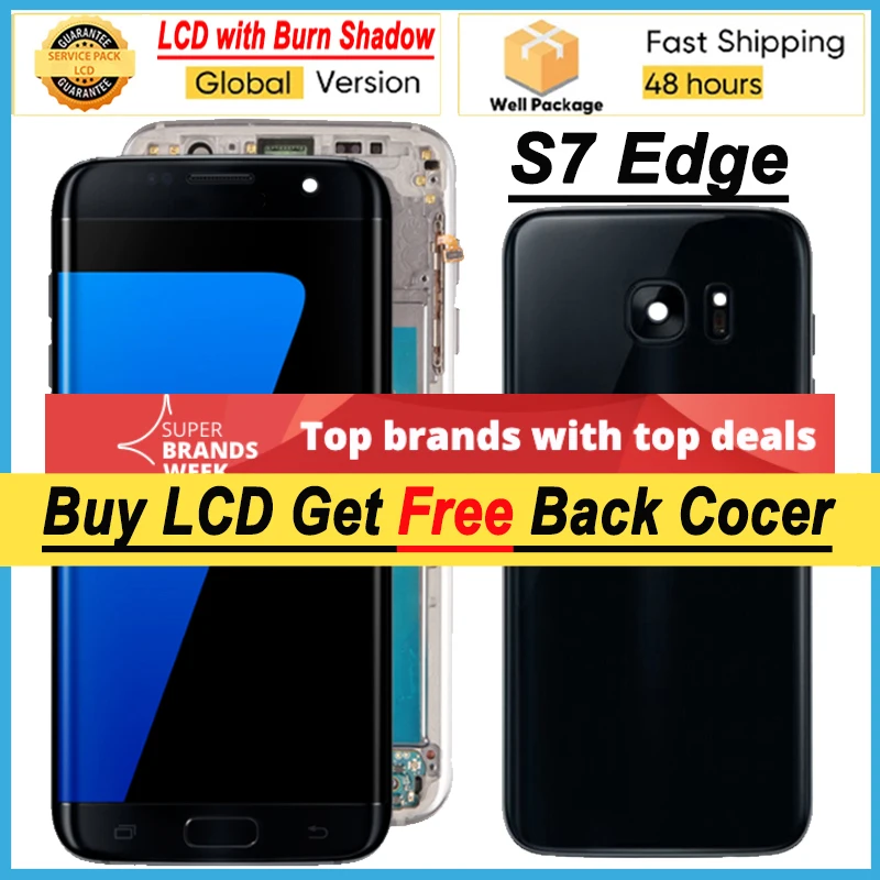 ЖК-дисплей 5 дюйма с жидкокристаллическим сенсорным экраном для SAMSUNG Galaxy S7 edge G935