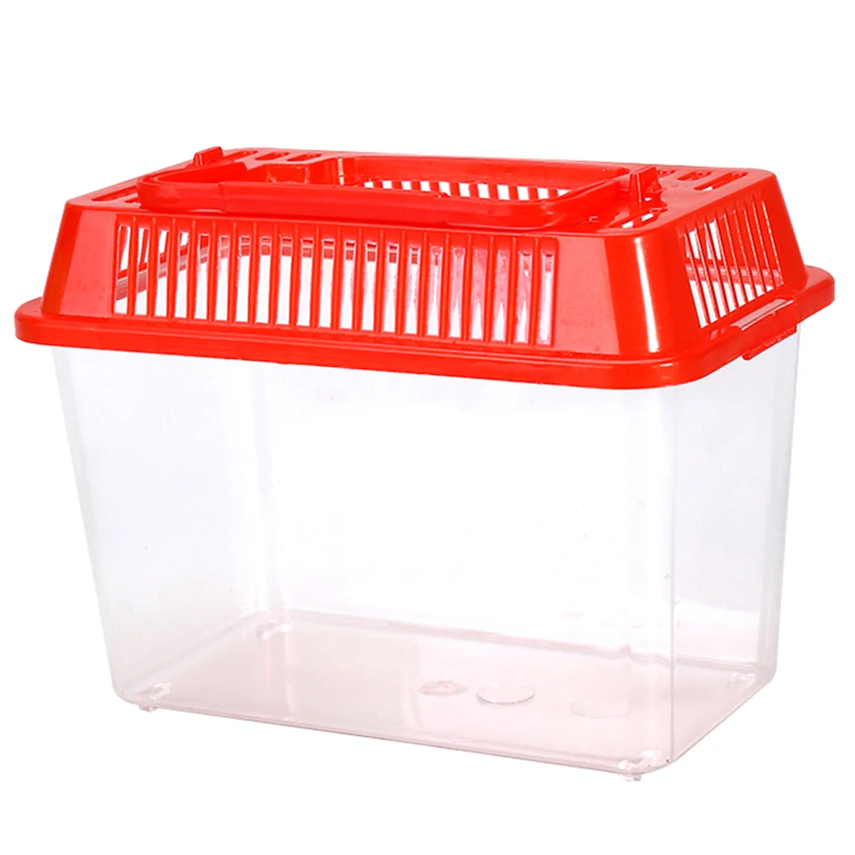 

Tank Plastic Aquarium Portable Turtle Mini Travel Bowl Handheld Gold Betta Beta Clear Box Carrier Supplies Set Lid Goldfish