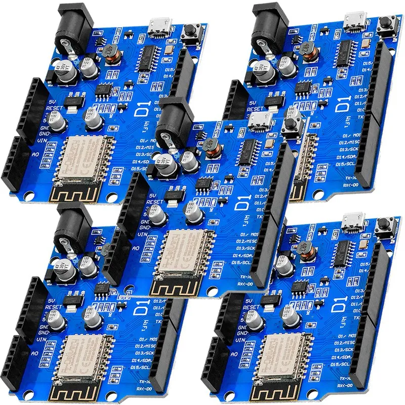 

5 X D1 Board Nodemcu ESP8266MOD-12F Wifi Wifi Module Compatible With For Arduino