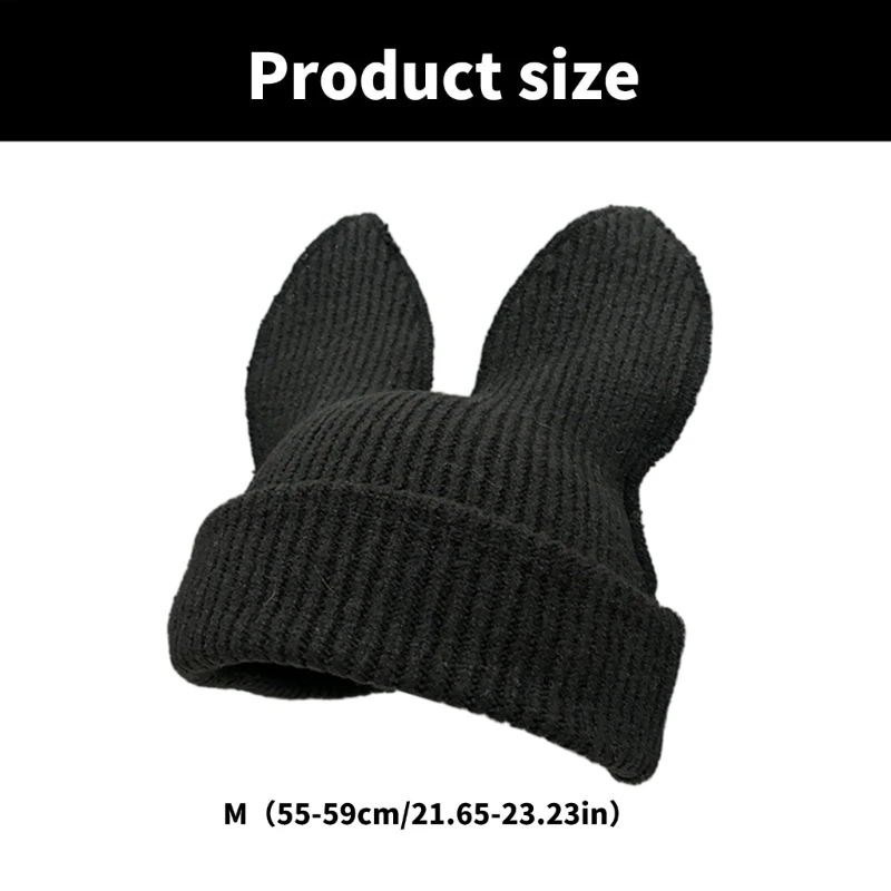 Забавная шапка с кроличьими ушками для девочек-подростков женская мягкая