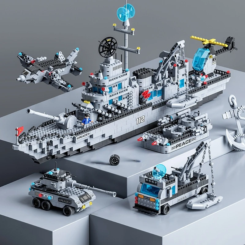 Совместим с конструктором Lego Military Warship боевой круизный лайнер строительные блоки
