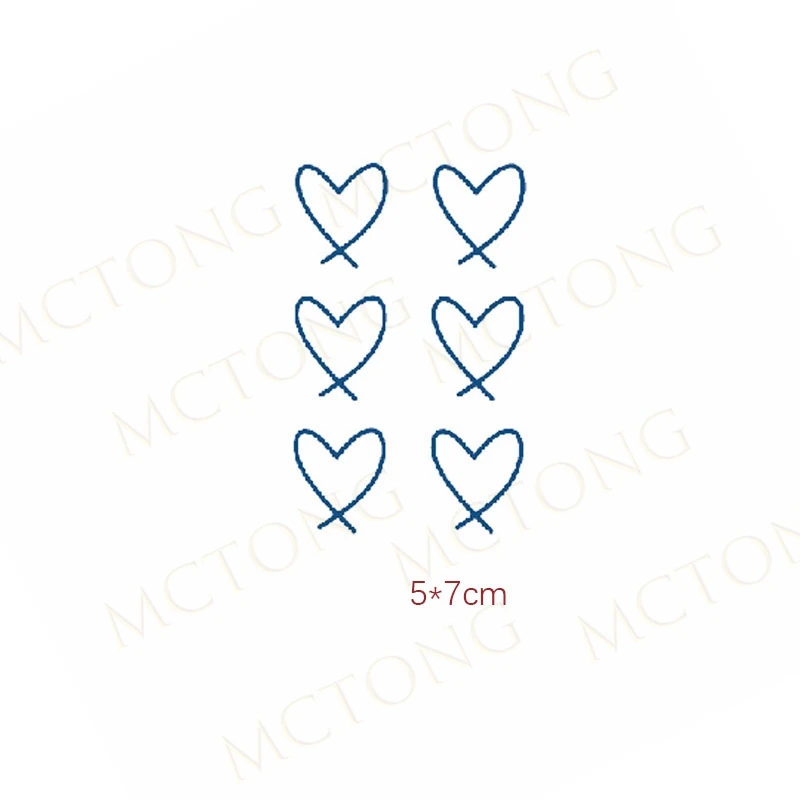 Водонепроницаемый временный тату-стикер на палец с символами пары сердца