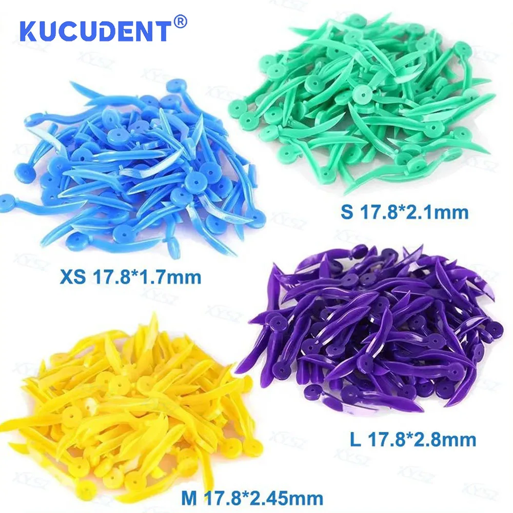 KUCUDENT 200 шт. одноразовые пластиковые зубные клинья с круглым отверстием на конце