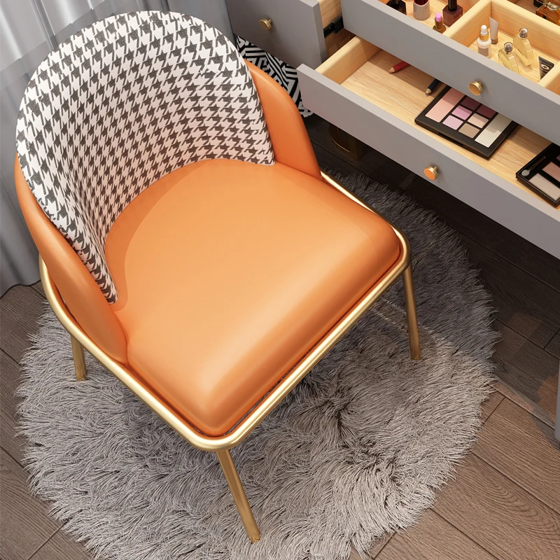 

Trendy Luxery Dining Chair Modern Designer Gold Legs Back Dining Chair High Quality Office Meubles De Chambre Home Furniture