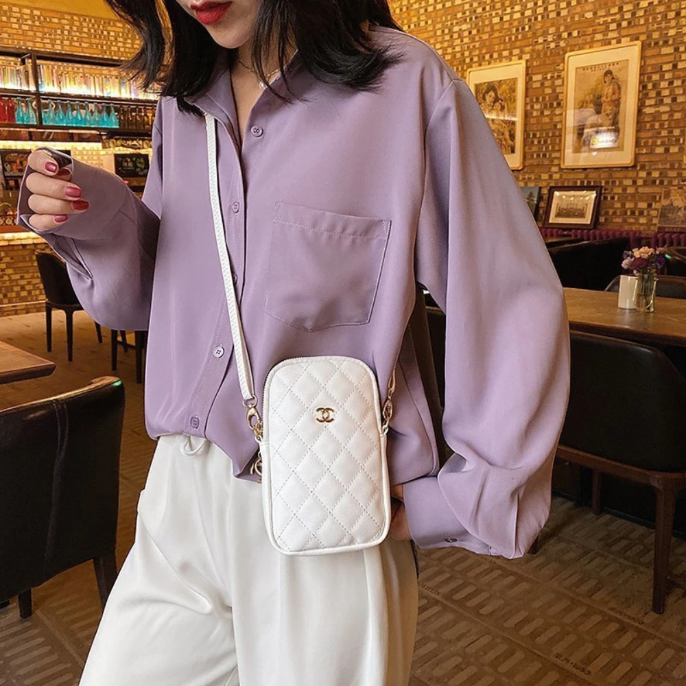 

2022 New Leather Mobile Phone Bag Women Bag Shoulder Bags Female Handbags Wallet Card Bags Purse