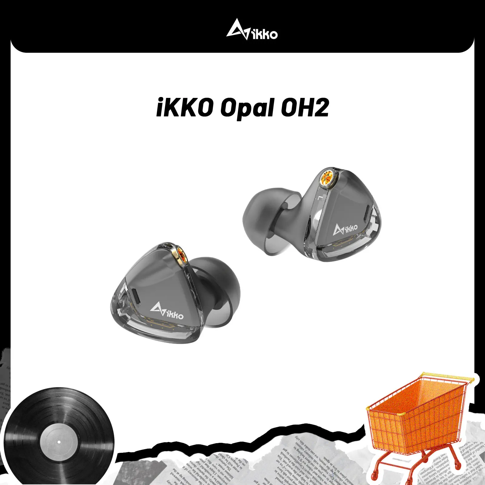 Проводные наушники iKKO OH2 Hi-Fi динамические IEM с кабелем съемная Музыкальная