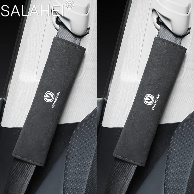 

2Pcs Car Seat Belt Cover Pad For Changan CX70 CS55 CS75 Plus CS35 Filter Bunper CS15 Alsvin Hunter Auto Interior Accessories