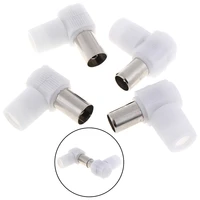 2pairs 90 degrees tv plug jack for antennas male and female tv rf coaxial male plugs adapter right angle antennas connectors hot