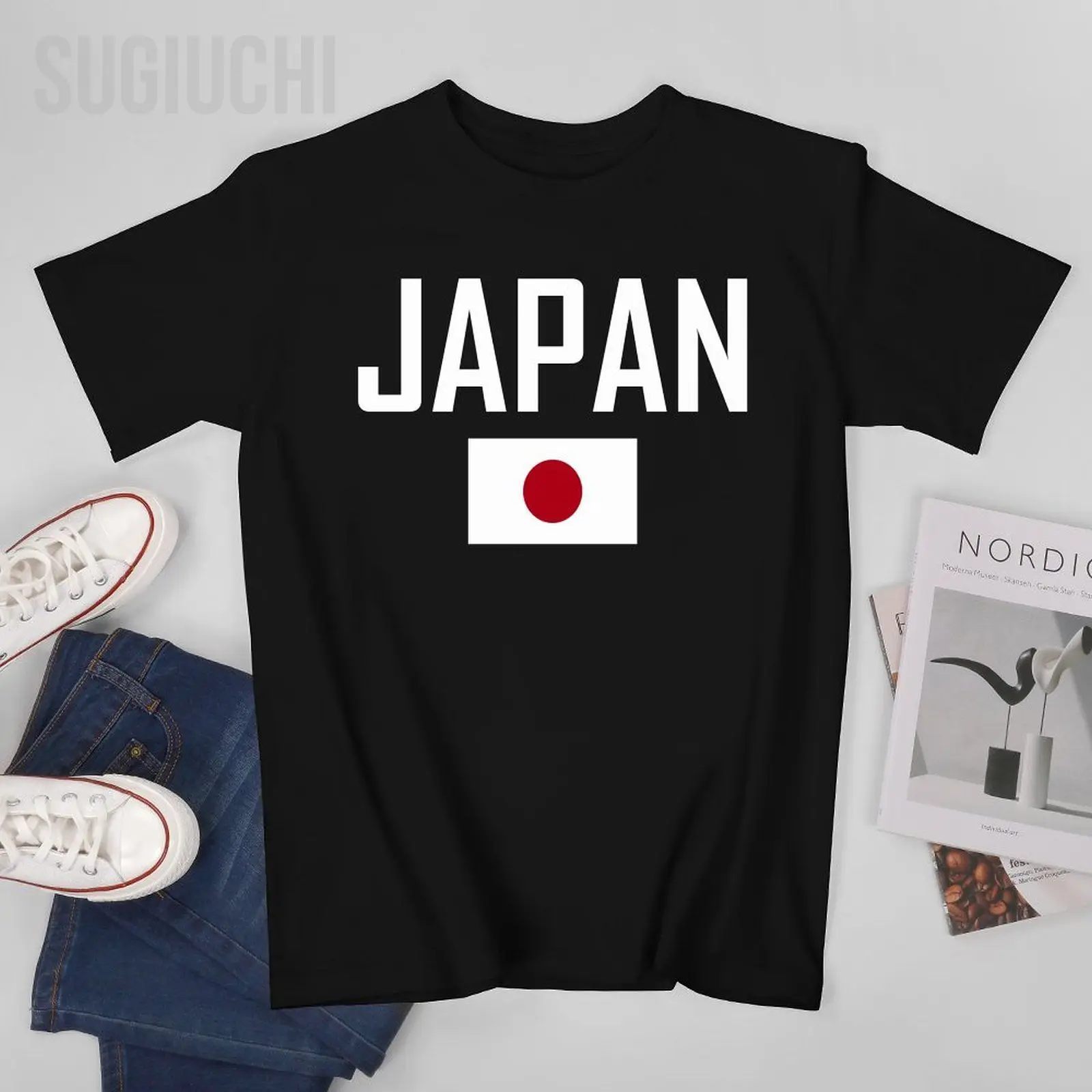 

Unisex Men Tshirt JAPAN Flag And Font Tees T-Shirt O-neck T Shirts Women Boys 100% Cotton Clothing More Color