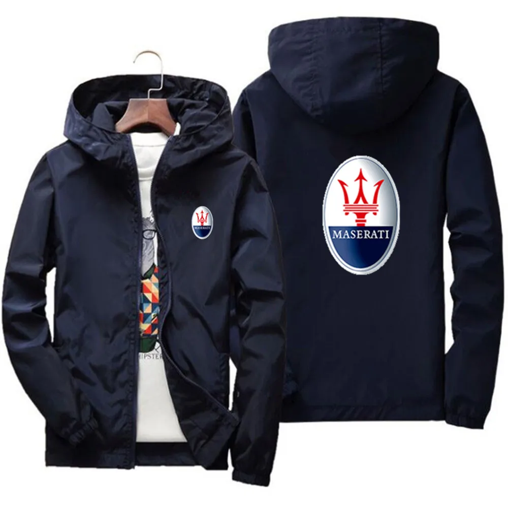 

Maserati 2022 New Men's Windbreaker Personality Coat Outdoor Casual Fashion Light Hooded Jacket Summer Sunscreen Men Women