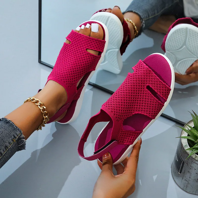 

New Women Sandals Walking Shoes Casual Women Ladies Sandals Low Heel Wedge Casual Women Shoes Fashion New Shoes For Femme