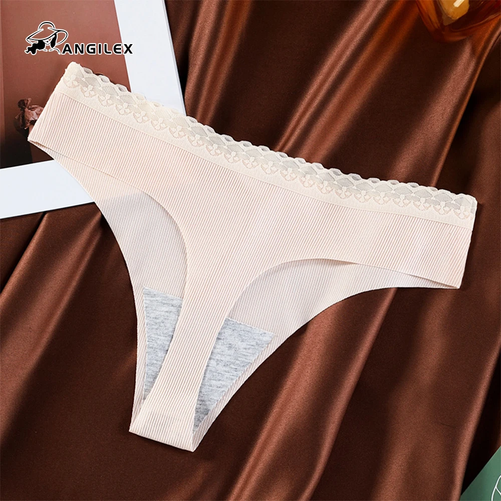

Кружевные стринги, женские трусики, новинка 2022, сексуальные забавные ледяные шелковые трусики, легкие дышащие хлопковые трусики
