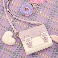 xiuya sweet cute crossbody bag women 2022 preppy style rabbit embroidered small shoulder bag female candy color satchel purses