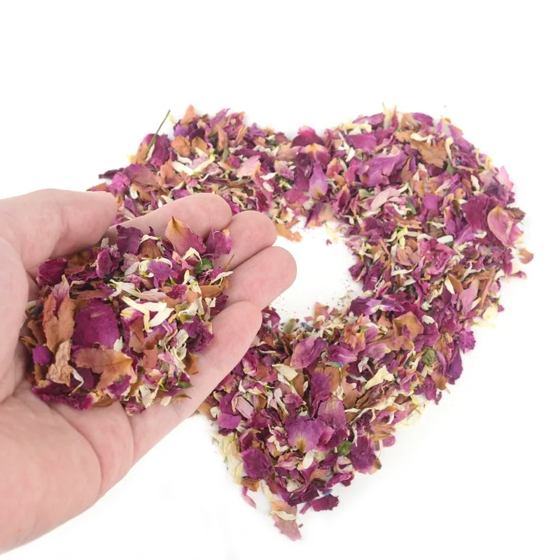 Natural Wedding Confetti Dried Flowers Rose Petals Floral Bridal Shower Birthday Party Wedding Decorations images - 6