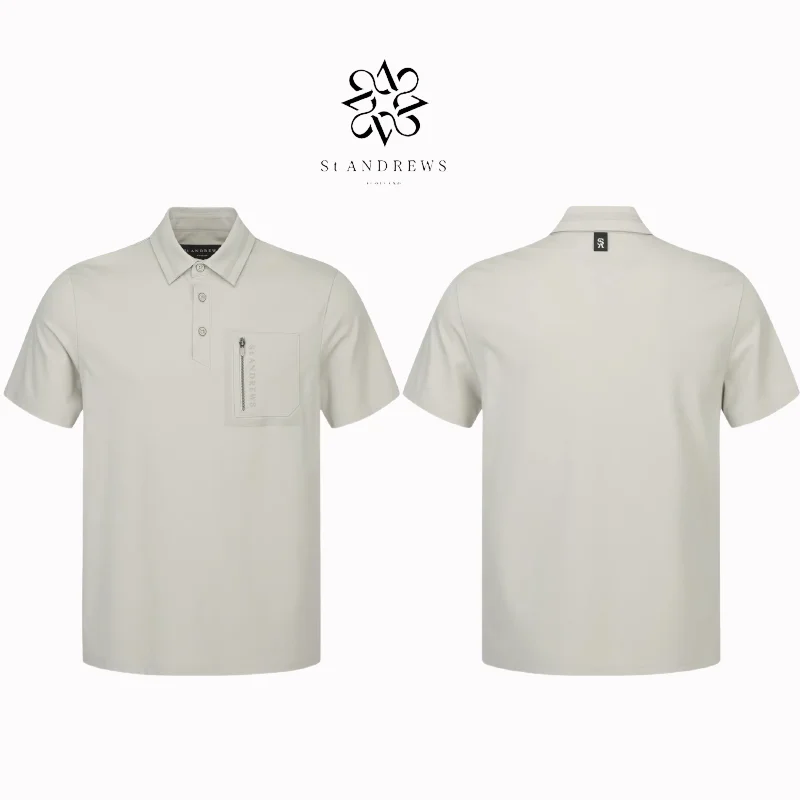 ST ANDREWS одежда для гольфа мужская спортивная футболка с короткими рукавами