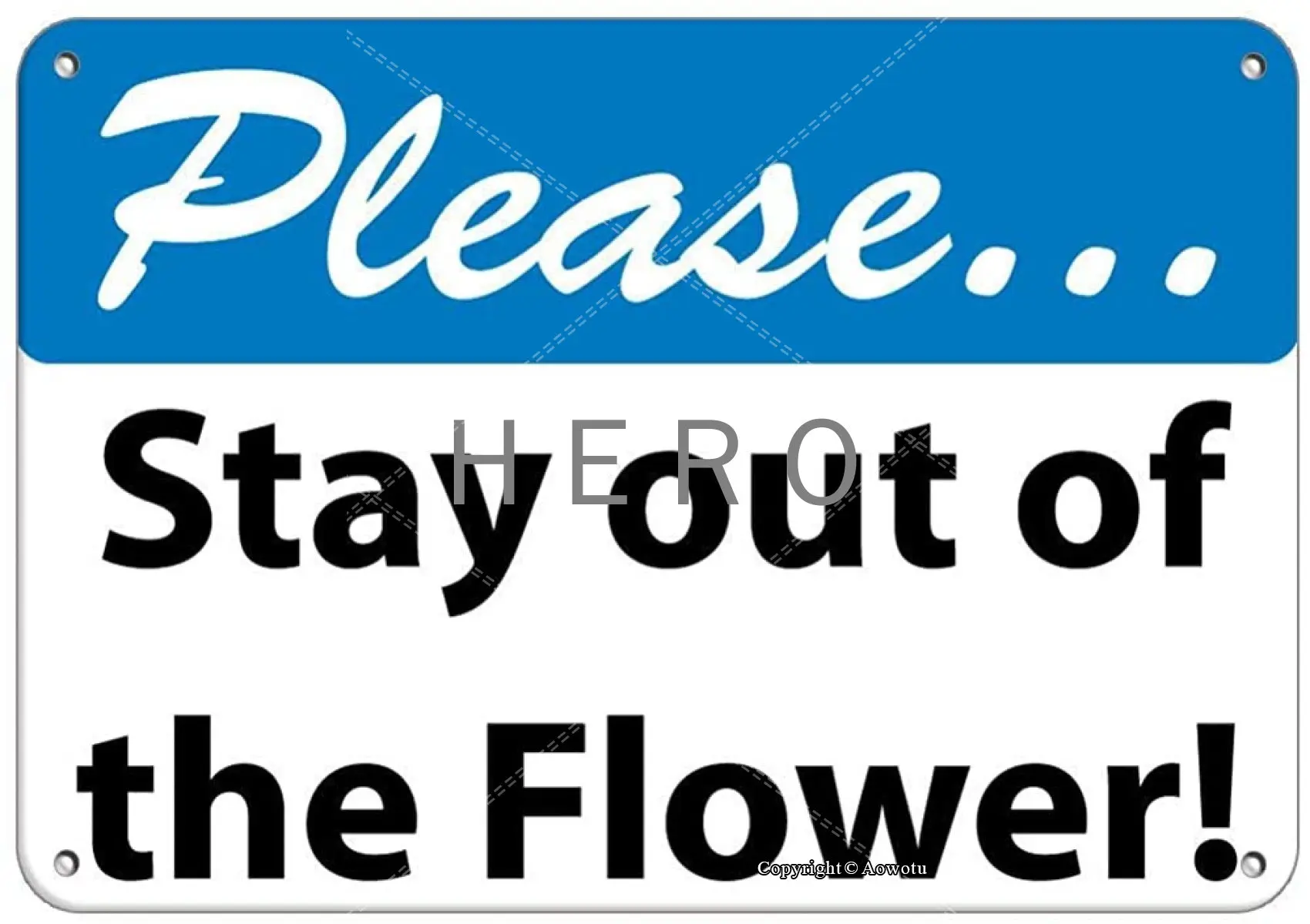 

PLEEAIE STAY OUT OF THE FLOWER Vintage Tin Sign Art Iron Painting Rusty Poster Decoration Aluminum plaque