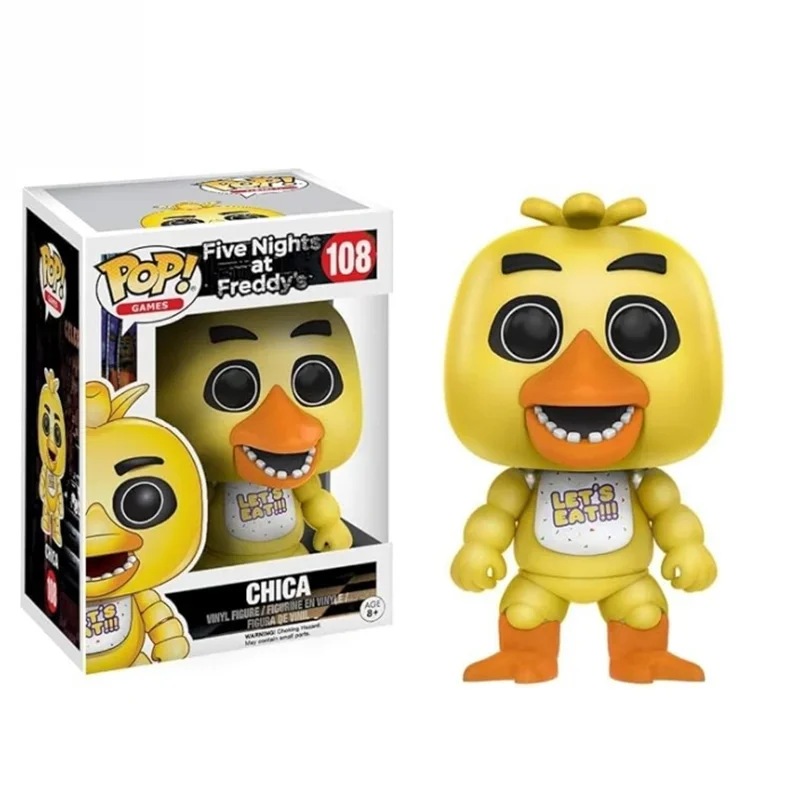 Фото Виниловые фигурки Funko Five Nights At Freddy's # 106Бонни # 107Фокси # 109Чича # 108 коллекционных фигурок персонажей ужасов для фанатов, игрушки, подарки №5