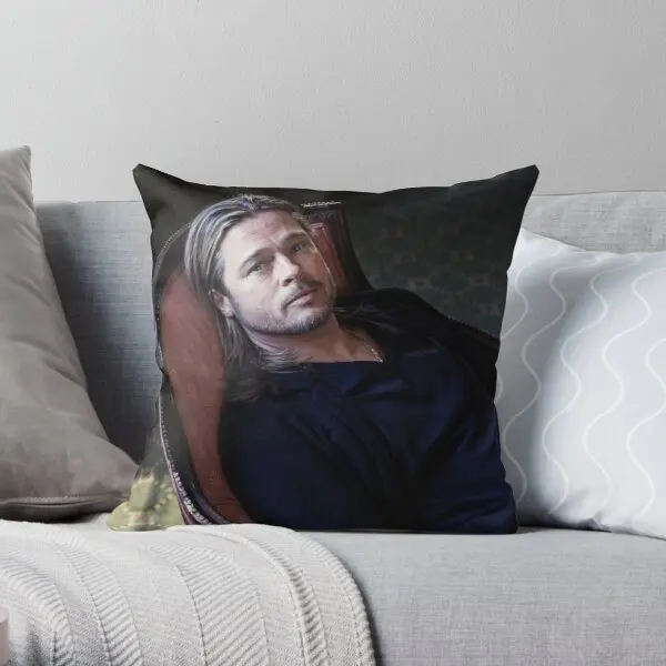 

Handsonme Brad Pitt Printing Throw Pillow Cover Decorative Car Bedroom Comfort Decor Office Square Cushion Pillows not include