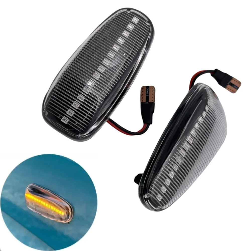 Новые 2 шт. светодиодные динамические боковые габаритные огни указателей