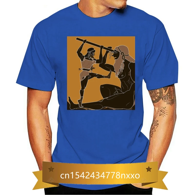 

Comprar camisas novidade homem tripulação pescoço manga curta ciclope e odysseus t camisa mitologia grega antiga grécia t