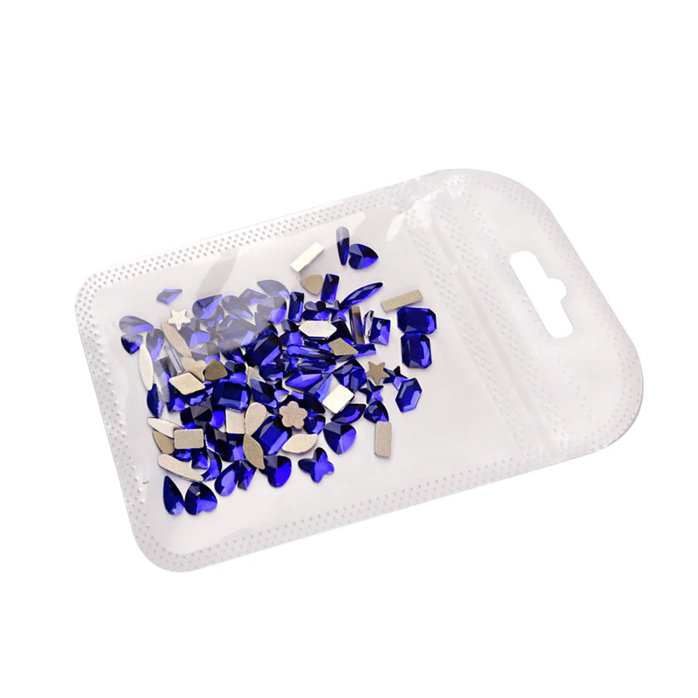 

100pcs Unique Nail Art Accessories Manicure Decors Nail Crystal Flat Bottom Drills