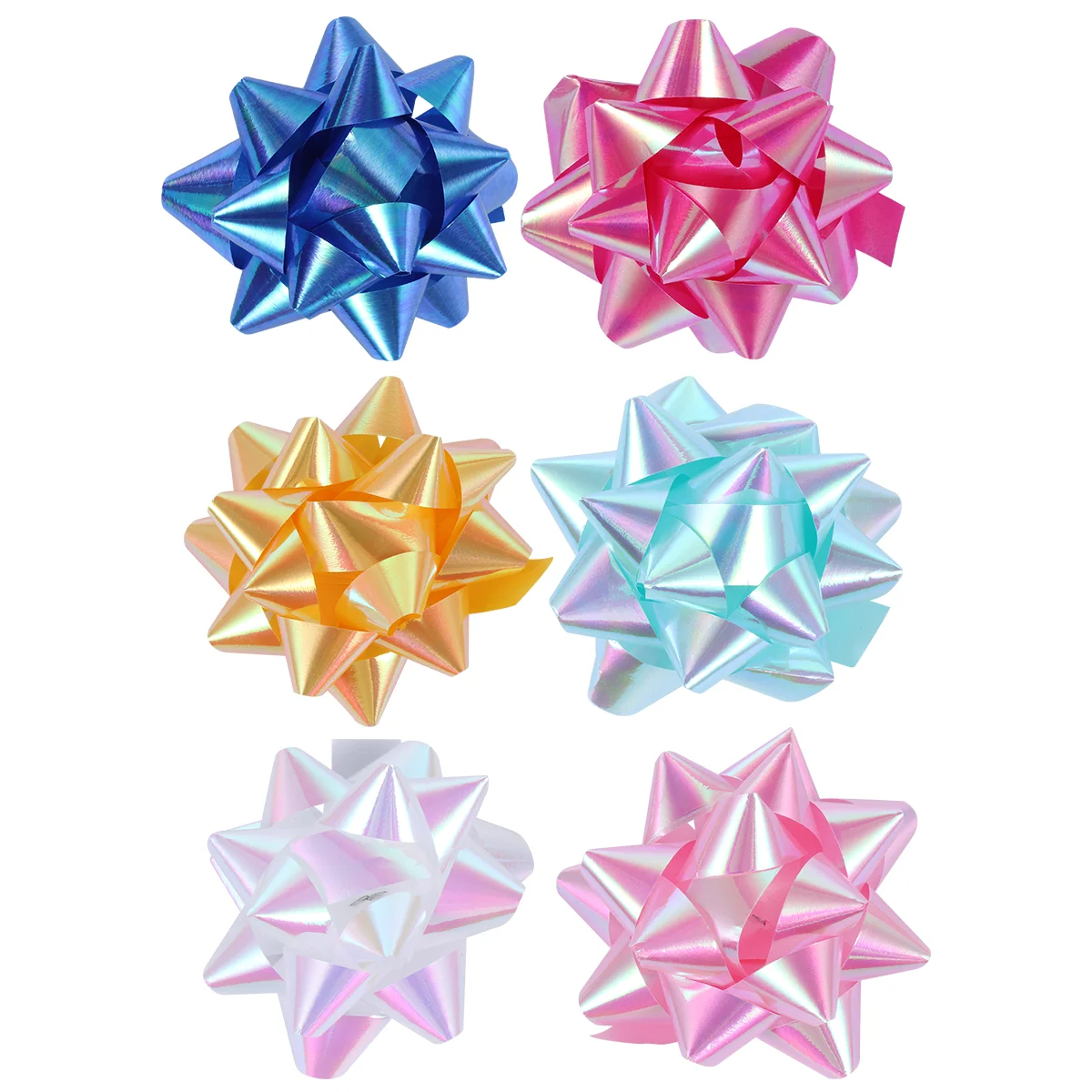 

30 Pcs Star Flower Decoration Pull Bows Christmas Gift Box Wedding Mini Tree Wrap