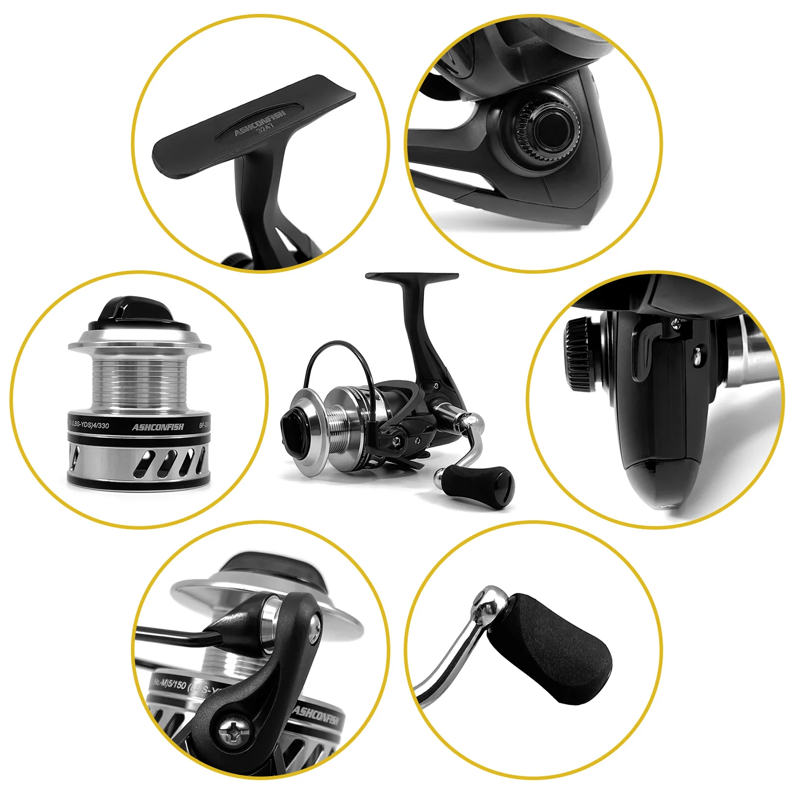 Катушка спиннинговая алюминиевая повышенной прочности 5 0: 1 12 кг