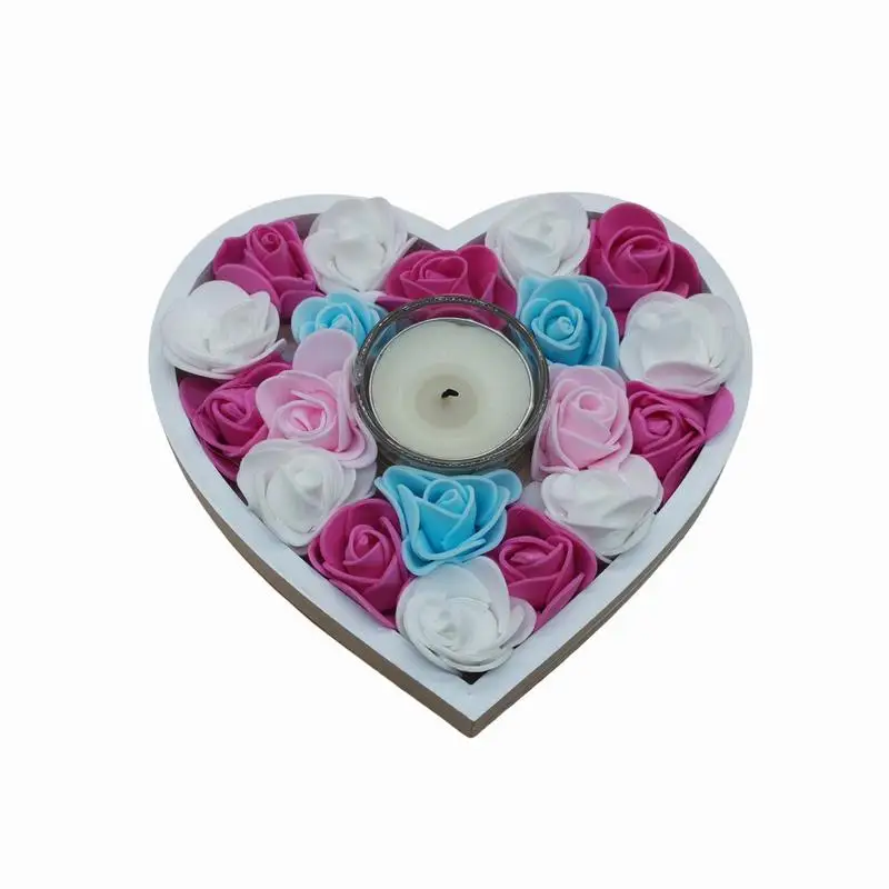 

Tealight Candle Holder Heart Shape Roses Candleholder Unique Candlestick Hand Crafted Romantic Home Ornaments Centerpieces