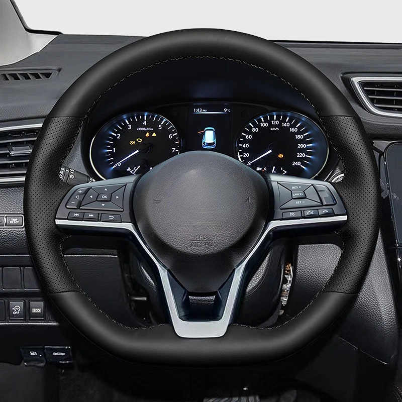 

suitable for Nissan X-Trail 2019 hand sewing leather steering wheel cover