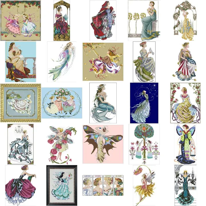 

25-MD-33 fairy tale doll counted 16CT 14CT 18CT DIY Cross Stitch Sets Chinese Cross-stitch Kits Embroidery Needlework