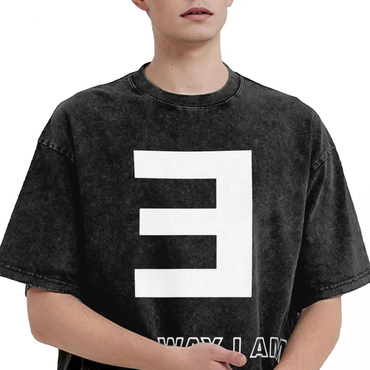 Футболка Eminem Merch The Way I Am Washed мужская повседневная футболка в уличном стиле летняя