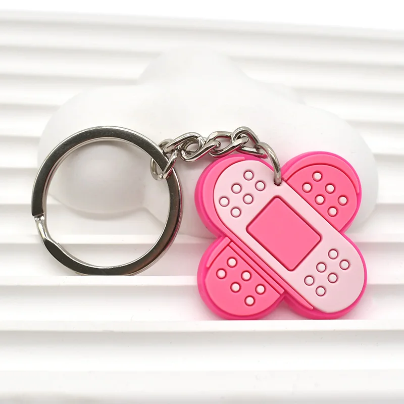 1PCS PVC Rubber Hot Keychain for Nurses New Design Medicine Care Style Heart & Brain Car Key Pendant Cute Bag Ornament Gift 5